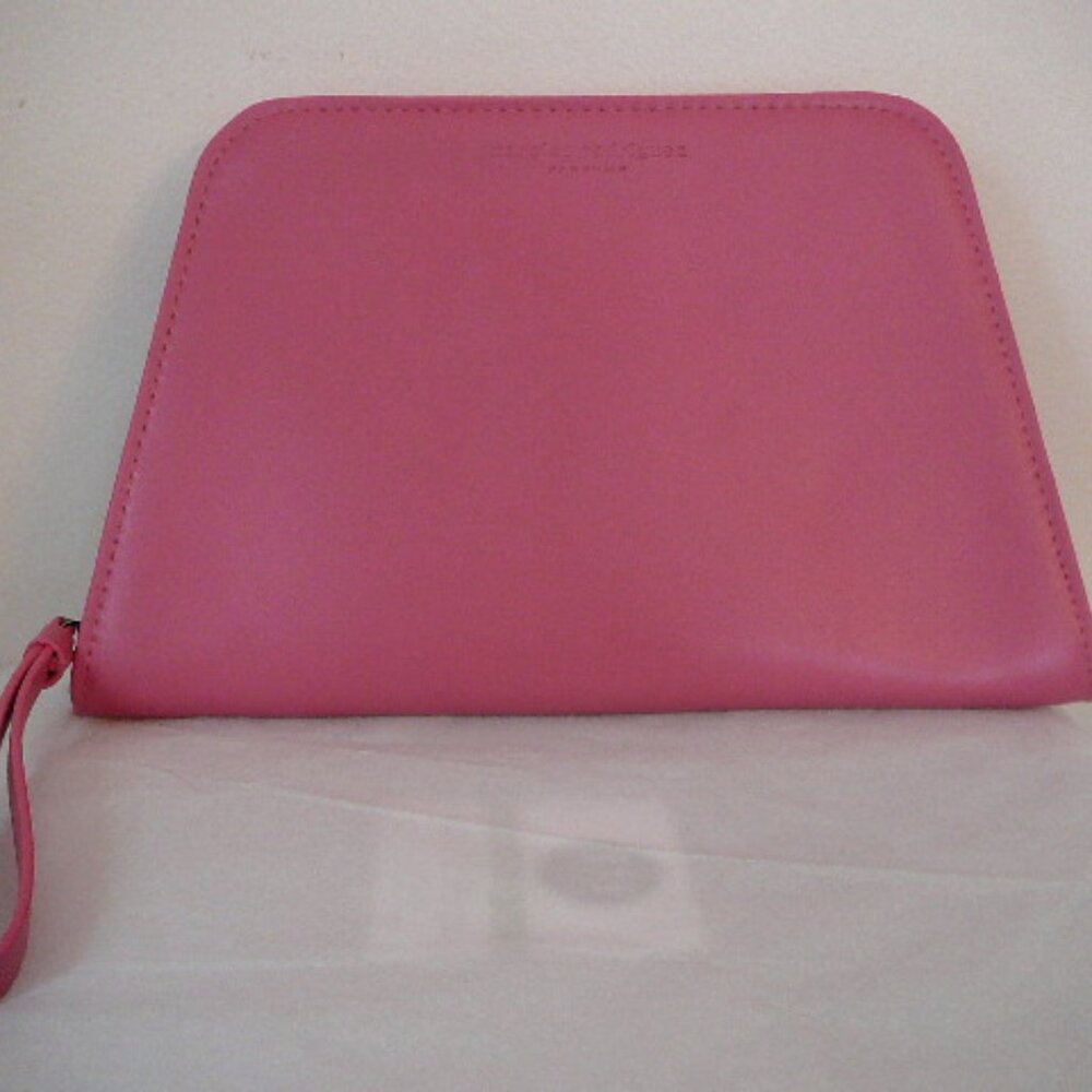 Narciso Rodriguez Parfums Rose Pink Faux Leather Toiletry Make Up Bag w/Handle